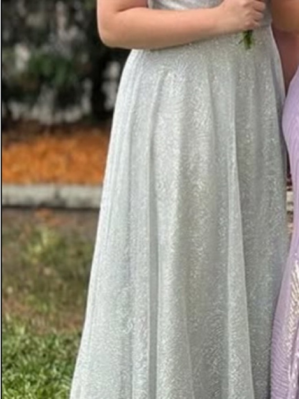 Elegant Light Silver Sparkle Prom/ Formal Dress for Women